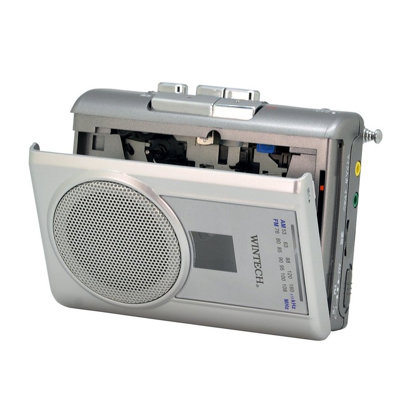 Wintech AM/FM Radio with Tape Recorder (FM Wide Band) Silver