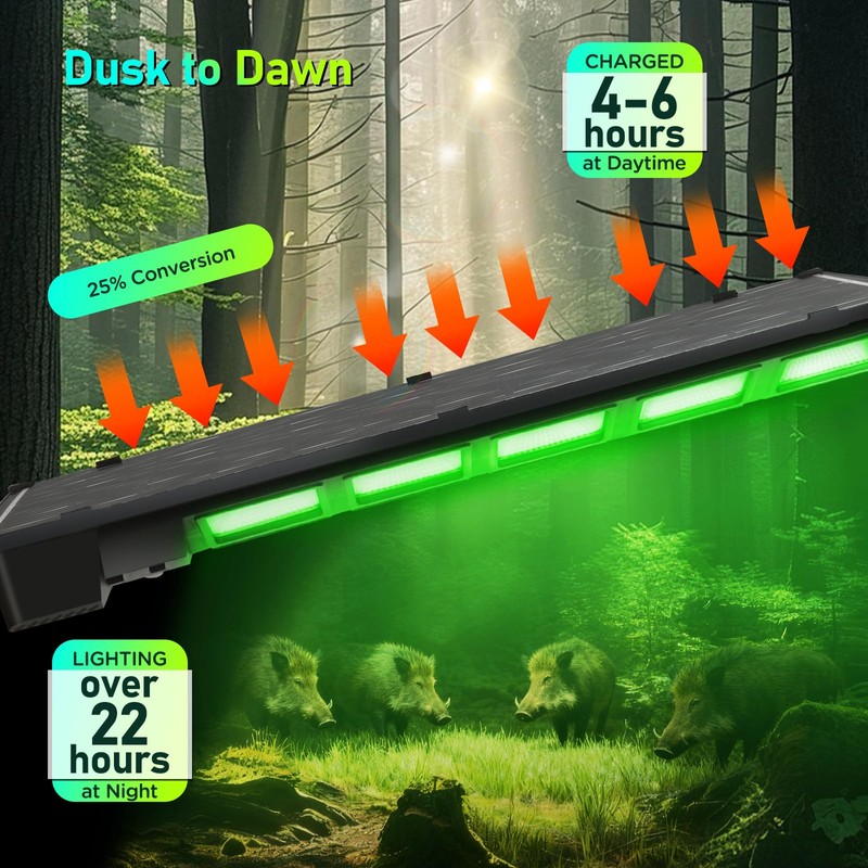 BINGLUX Hog Lights for Night Hunting - 20000LM Solar Powered