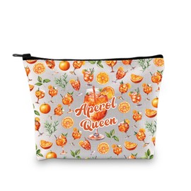 PLITI Aperol Spritz Gift Aperol Spritz Summer Drink Cocktail Gift Aperol Queen Makeup Bag Cocktail Party Supplies for Friend (Aperol Queen bagU)
