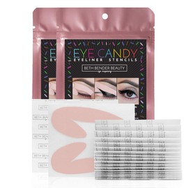 Eye Candy Eyeliner Stencil Pads - For The Perfect Winged Tip Look. Created by Celebrity Makeup Artist. Reusable, Easy to Clean & Flexible. Cruelty Free & Vegan, Made in USA (Starter - 2 pk)