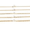 Barzel 18K Gold Plated Curb/Cuban Link Chain Necklace 2MM, 3MM,