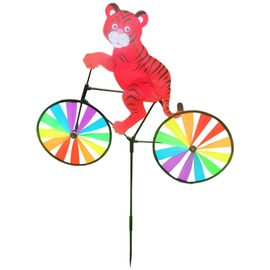 ZEKANXX Drehungstierbike Thema Windmühle Für Kinder Und Erwachsene Freien Ornament Fiberglass Stangen Spinner Spielzeug Spielzeug