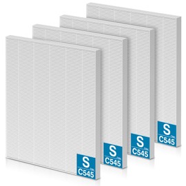 C545 HEPA Replacement Filter S Compatible with Winix C545 Air Purifier, C545 Replacement Filter S H13 HEPA for Winix C545, Part 1712-0096-00, 4 Pack