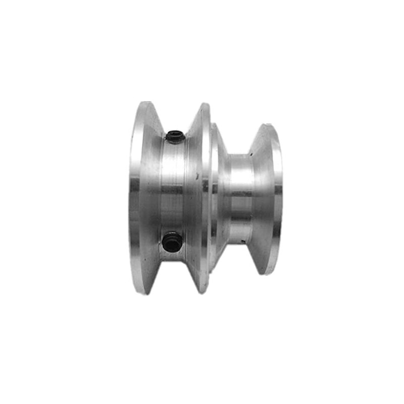 Aluminum Alloy 40/50mm Double Groove Pulley 8-20mm Fixed Bore V