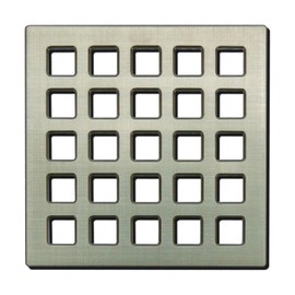 Ebbe E4803-BN 4" Unique Grate, Quadra Brushed Nickel