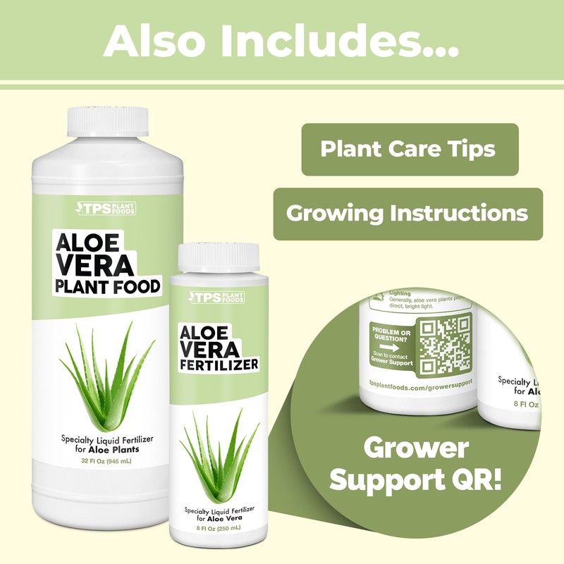 Aloe Vera Fertilizer for All Aloe and Succulent Plants, Liquid
