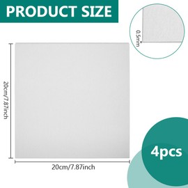 BENECREAT 4 pieces 20 x 20 cm aluminium plate with protective film. 0.5 mm silver aluminium training sheets for jewellery making, hand stamping and embossing