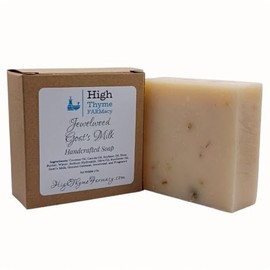 Jabón de leche de cabra y avena Jewelweed - Barra de jabón de leche de cabra artesanal de 5 oz - Jabón Jewelweed - Cabras                             