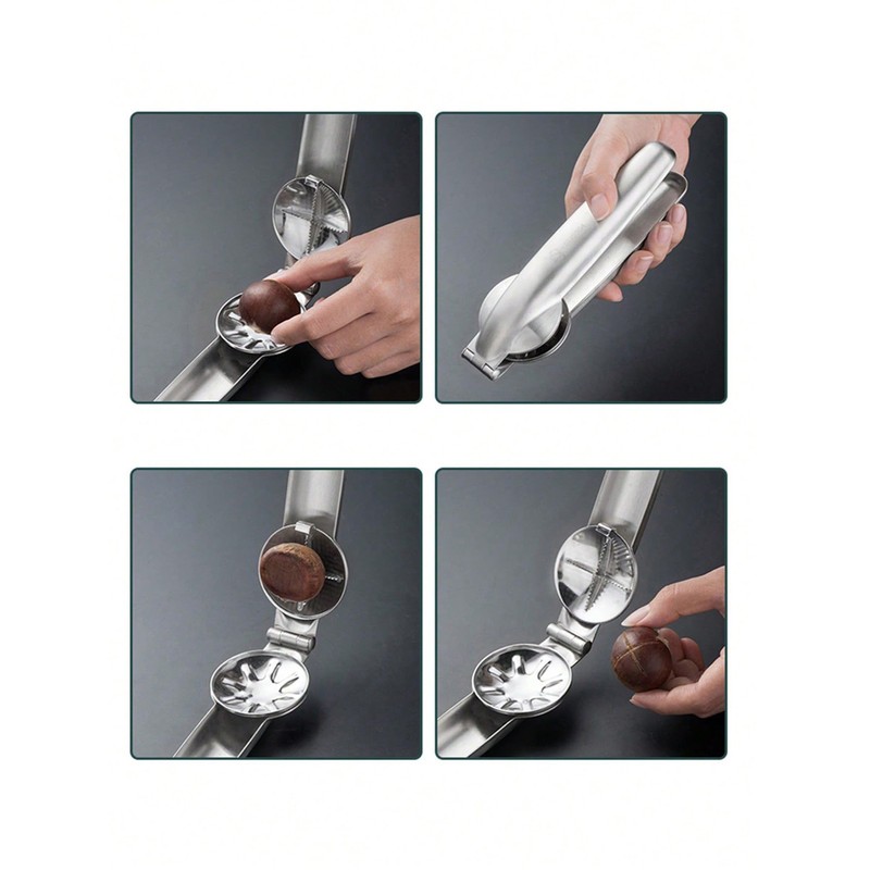 Chestnut Cutter Clip Peeler Nut Cracker Pecan Walnut Plier Opener