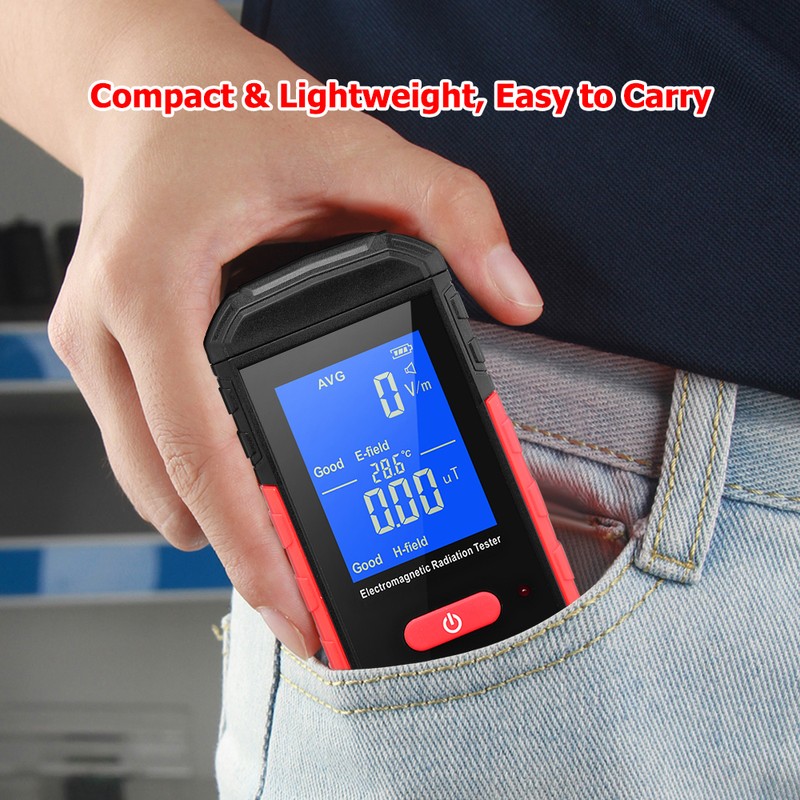 Digital Electromagnetic Radiation Tester EMF Meter LCD Backlight Portable Electric