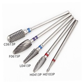 Healeved 2pcs Tungsten Steel Nail Art Drill Bit Tools for Grinding for Precision Reshaping Dead Skin Removal Nail Grinding for Manicure Pedicure