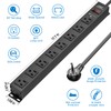 CRST 8 Outlet Metal Heavy Duty Power Strip with Switch,