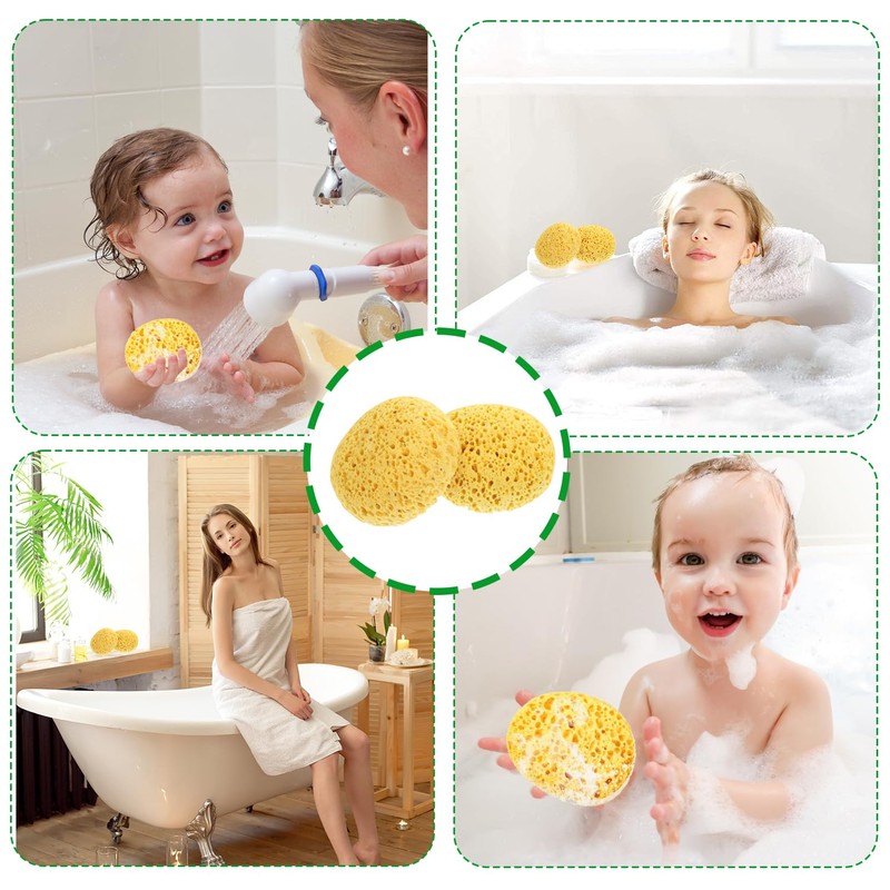 2 Pack Large Soft Honeycomb Bath Sponges – Body Scrubber