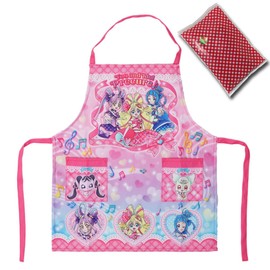 Pretty Cure Children's Apron Original Set, 43.3 inches (110 cm), Set, Pink