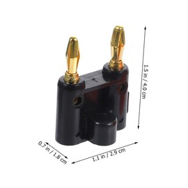 TEHAUX 20pcs Dual Banana Plug Connectors Plated Speaker Wire Connectors Screw Type Clips for Stable Audio Connection for Home Theater and Audio Setup