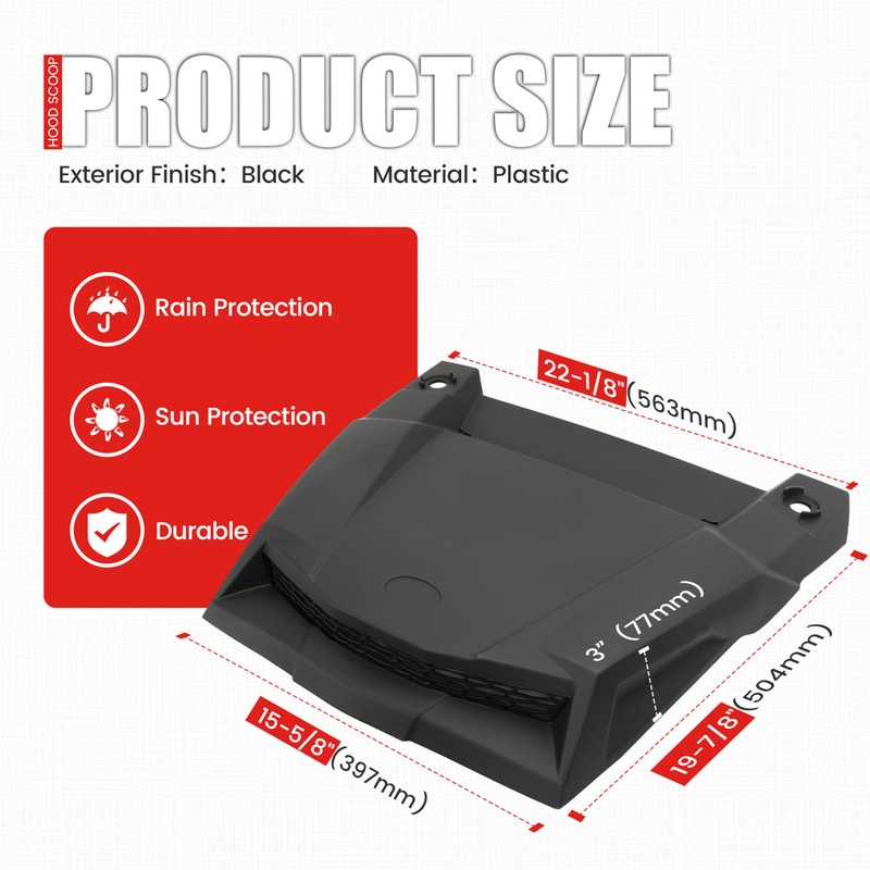 Kojem Hood Scoop Compatible With 2014-2018 Polaris RZR XP 1000;
