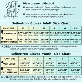 Seibertron S.P.S.G-4 UPF100+ Sun Protection Breathable Horse Riding Touchscreen Gloves with Reinforced Thumbs and Fingers for Men, Women, Boys, Girls Equestrian Horseback Gloves Youth Blue XS