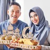 Ramadan Plate Eid Mubarak Decorative Tray with Moon Star Castle