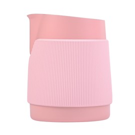 Normcore Handleless Milk Frothing Jug, Milk Pitcher 15.2 oz, Milk Frother Steamer Cup Stainless Steel Espresso Cup, Sharp Spout, Pink, 450 ml