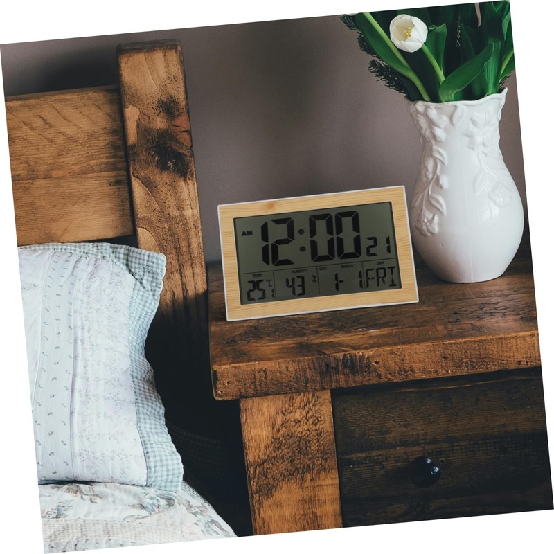 NOLITOY 1Pc Large Display Digital Hanging Calendar Clock Wall Mounted