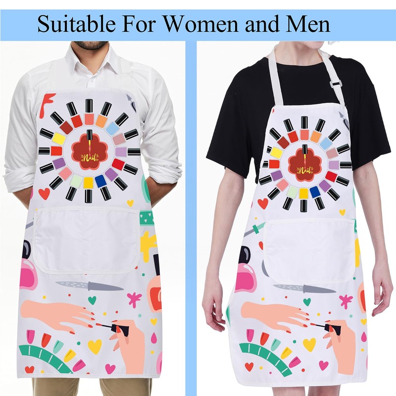 BNQL Nail Tech Apron With Pockets - Waterproof Salon Aprons