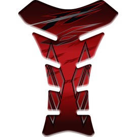 Tankpad Resin 3D Effect Compatible with Yamaha Fz6 Fz6n Fz6s Fazer (Red)