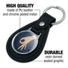 GRAPHICS & MORE Black Leather The Circle Game Keychain