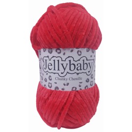 Cygnet Jellybaby Chunky Chenille Knitting Yarn (Cherry Red 003)