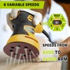 Narbell Orbital Sander 3.2A (380W), 14000RPM Max 6 Variable Speeds