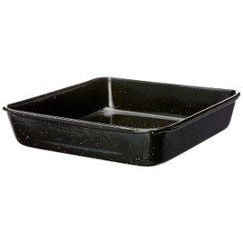 MASTERPRO MPVITHB13 Roasting Pan, Carbon Steel/Vitreous Enamel/Black
