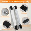 LUCKUP Heavy Duty Appliance Rollers W/Crowbar, Extendable Washing Machine Stand