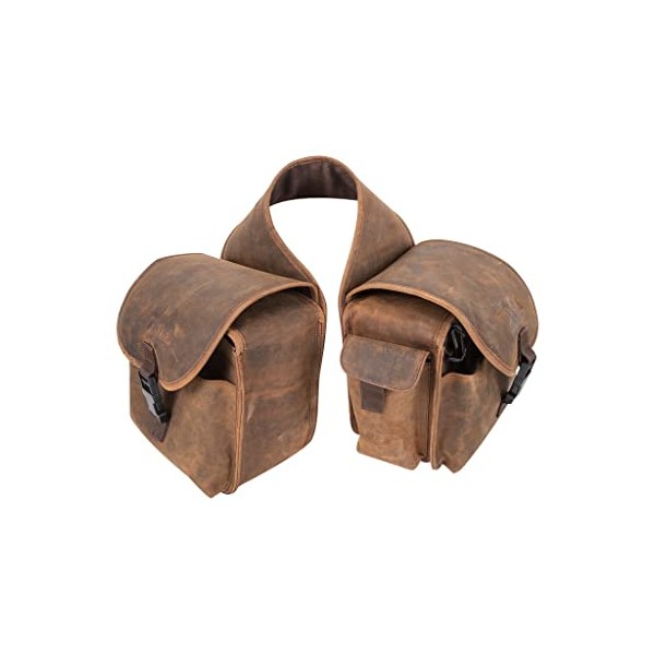 Cashel Rear Saddle Bag with Distressed Leather, Medium