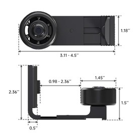 CCJH Adjustable Sliding Door Floor Guide, Universal Style,Wall Mounted Barn Door Floor Guide Roller Bottom Bracket, Suitable Door Thickness 2.5cm-6cm, Black