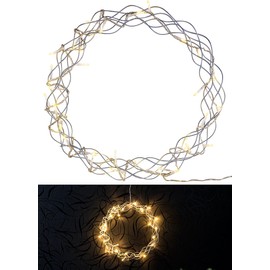 Lunartec LED Light Wreath: LED Light Wreath for Windows, Doors and Much More, 32 Warm White LEDs, Diameter 30 cm (LED Wreath Window, Light Wreath Window, Illuminated For)