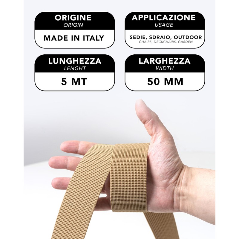IPEA Elastic Strap Elastic for Garden Furniture, Beach Loungers, Armchairs,