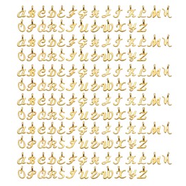 sourcing map A-Z Letter Charm, 6Set/156pcs Alphabet Pendants Initial Small Letter Charm Set for DIY Bracelet Necklace Pendants Earring Jewelry, Gold