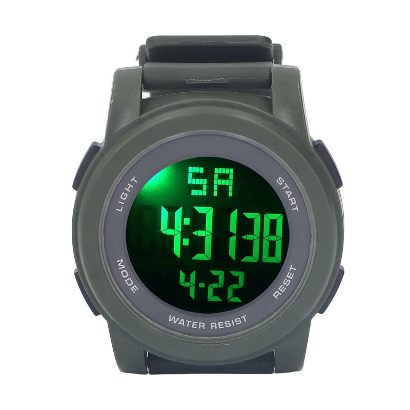 Digital Sports Watch Multifunctional Large Display Luminous 5Bar Waterproof Swimming