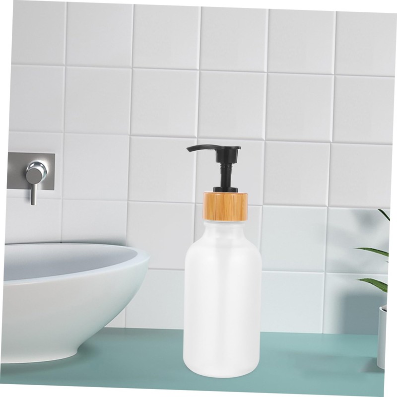 SAFIGLE 2pcs Refillable Shampoo Dispenser Bottles Durable Lotion Pump for