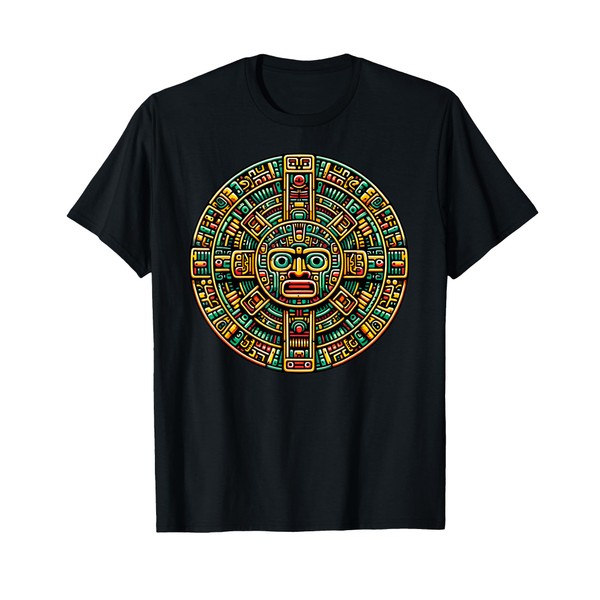 Aztec Calendar And Hispanic Mayan Heritage T-Shirt