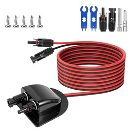 Solar Cable Gland with 10Ft 13AWG Cable, MC4 Entry Connectors Junction Box
