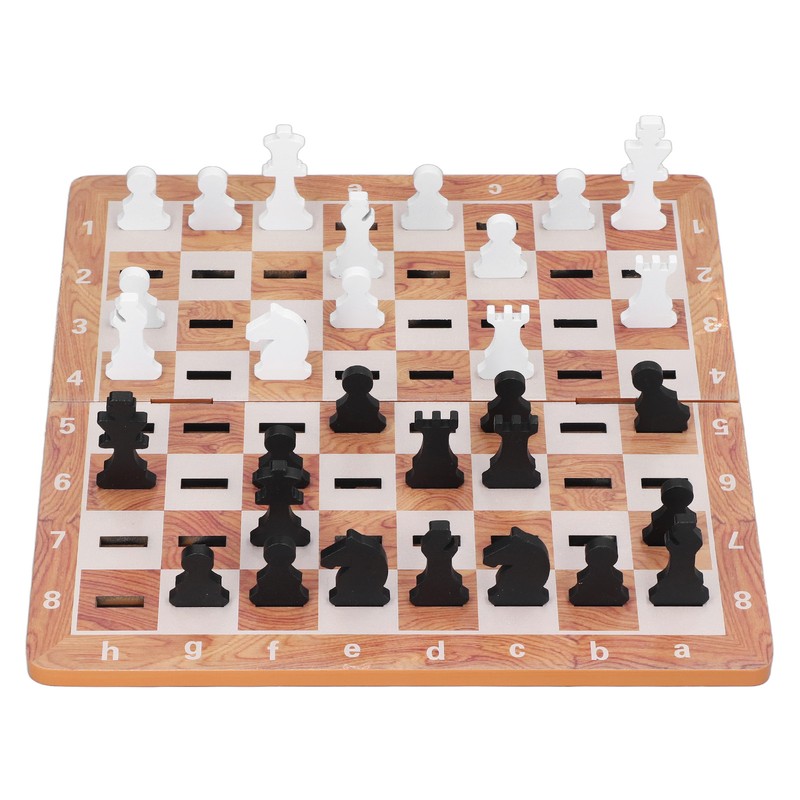 Wooden Chess Game Children Adult Portable Funny Folding Chess Board