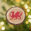 CafePress Welsh Dragon Rustic Wood Ornament, 3"x3.25"