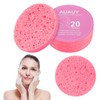 AUAUY Compressed Facial Sponges, 20 Count Cellulose Facial Sponges for