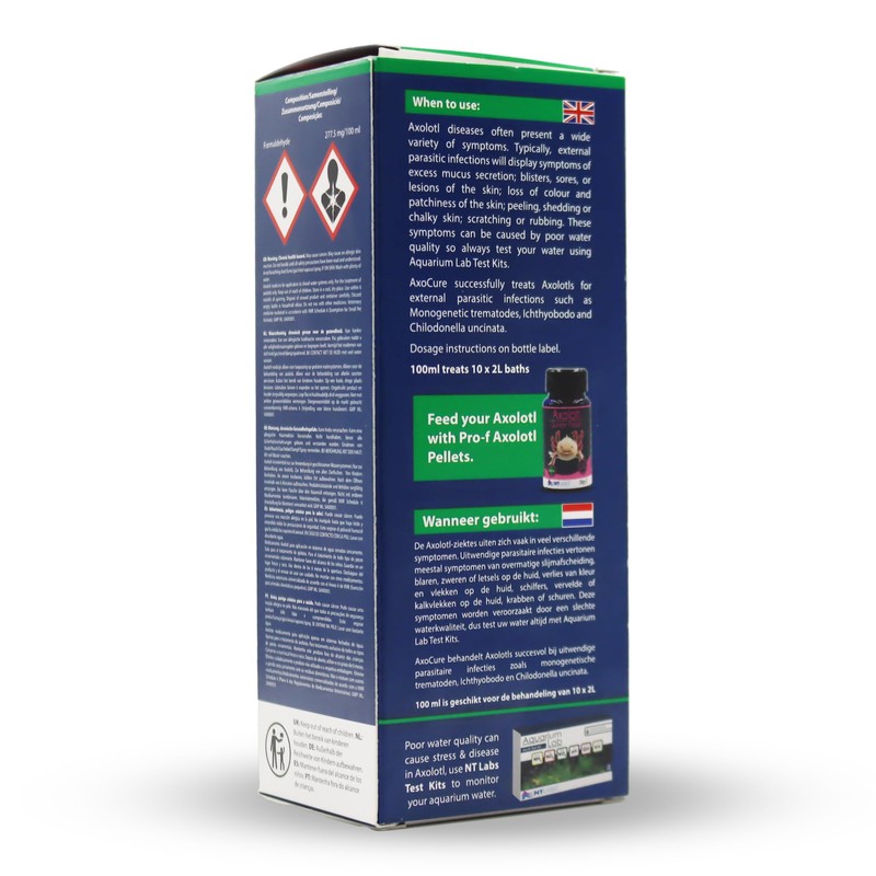 NT Labs AxoCure Treats Axolotls For External Parasitic Infections Including