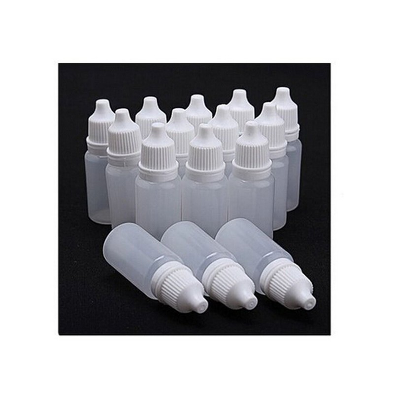 24 PCS Clear Plastic Empty Refillable Dropper Bottle Essential Oil
