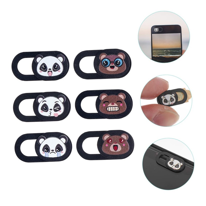COHEALI Cute Cartoon Panda Webcam Cover Slide for Laptops and