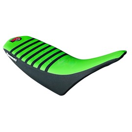 QK RACING Seat Cover Compatible for Kawasaki KFX 450 Gripper Multi-Grip Seat Cover (2008-2014) - Custom-Fit Quad ATV Seat Protector in Black/Green - Premium Quality, Easy Installation, Handcrafted