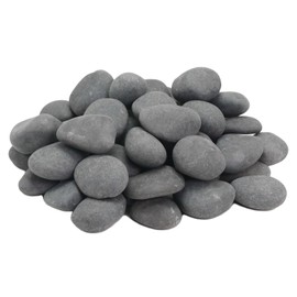 Lechloris 20LB Black Stones Pebbles River Rocks, Natural Beach Pebbles, Garden Decorative Stones-1-2 Large Plant Rocks,Ideal for Aquarium, Home Decor