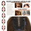 meralona Hair Toppers for Women Real Human Hair Upgrade Swiss