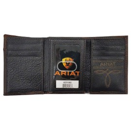 Custom Fallen Bikers Tan Premium Shield Tri-fold Leather Wallet